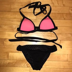 VS PushUp Pink/Black Wrap Around Bikini